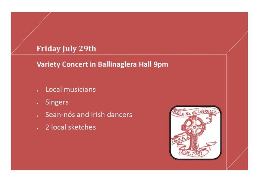 Variety Concert in Ballinaglera&nbsp;Hall