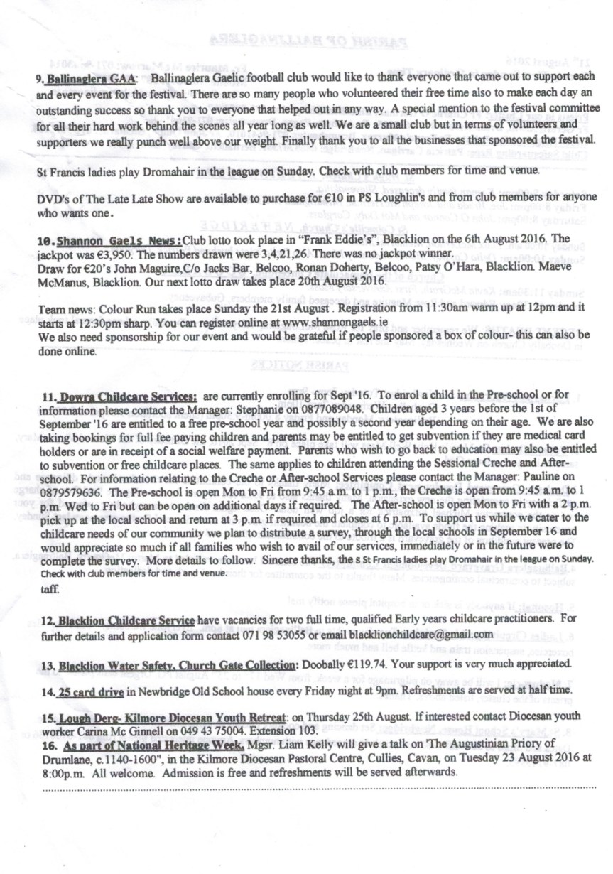 Parish of Ballinagleragh August 2016_0002