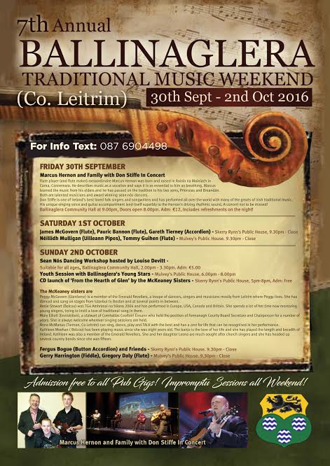 7th Annual Ballinaglera Traditional Music&nbsp;Weekend